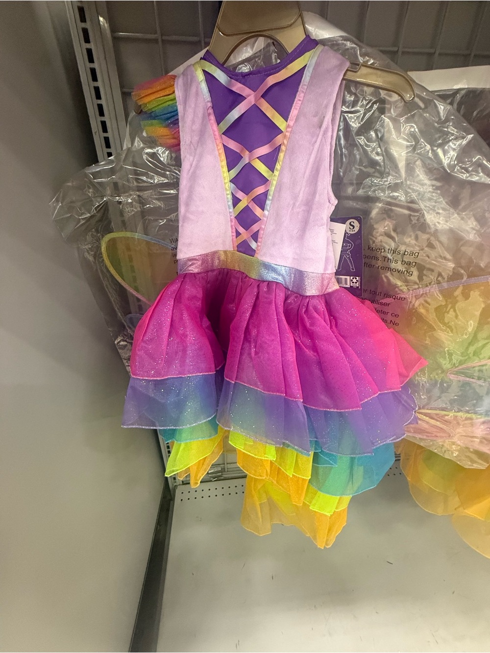 Girls Rainbow Fairy Costume Dress - Pink & Multicolor